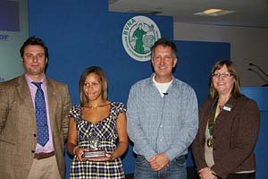 Christian Bamber, Blue Cross director of service delivery; Vania Brasseleur veterinary nurse of the year 2009; Mark Carwardine, zoologist and presenter of the BBC2 series ‘Last chance to see’ and Bonny Millar, BVNA President.