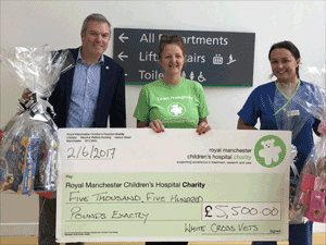 White Cross Vets, which has 16 UK practices, including one in Manchester, has donated £5500 to the Royal Manchester Children’s Hospital following the terrorist attack in the city two weeks ago. 