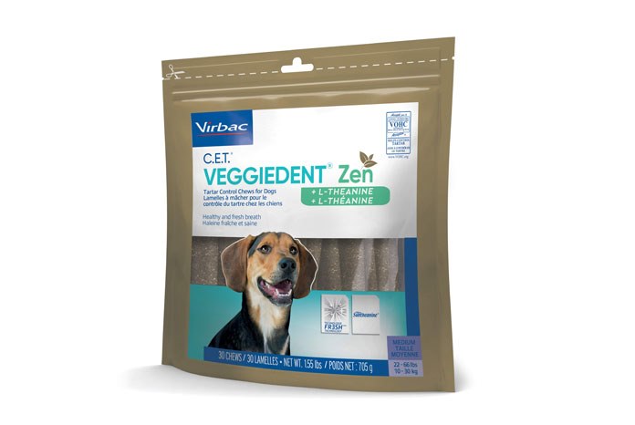 Virbac has announced the launch of VeggieDent Zen, described as multi-functional chews designed for dogs who need a little extra help in daily relaxation.
