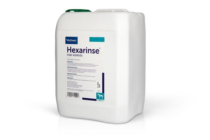 Virbac has launched Hexarinse for Horses, an oral rinsing solution containing dilute chlorhexidine gluconate, prepared specifically for horses.