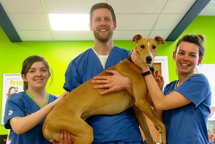 The Hyde team will be headed up by clinic director Mike Robinson MRCVS, pictured with veterinary nurses Anneliese O'Toole & Aimee Lee.