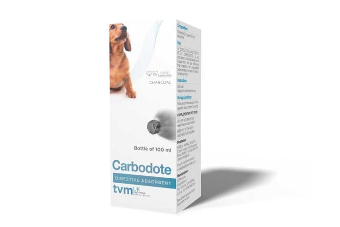 TVM UK has announced the launch of Carbodote, a ready-made activated charcoal for use in dogs, cats and exotic pets that have ingested undesirable substances.