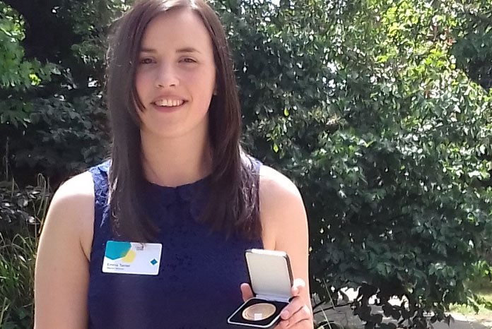 Emma Turner, a veterinary nurse at the Friarswood Veterinary Centre in Newcastle-under-Lyme in Staffordshire, has become the first in the country to receive a City & Guilds Medal for Excellence.