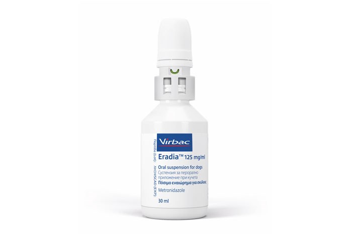 Virbac has announced the launch of Eradia, the first and only metronidazole for dogs in a flavoured oral suspension.