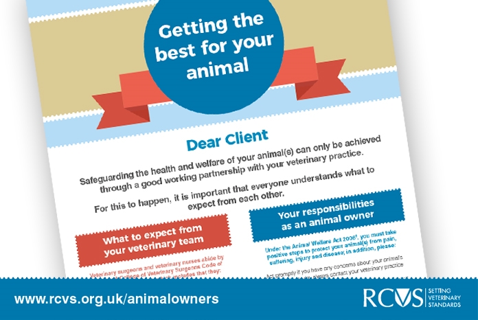 The RCVS has published a new waiting room poster which details what pet owners and veterinary professionals should expect from each other.