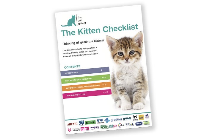 The Cat Group, which is made up of twenty organisations dedicated to feline welfare, has launched the Kitten Checklist,