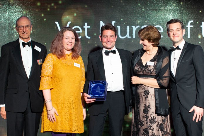 Rachel Wright (pictured, 3rd from left), founder of the Tree of Life For Animals, has been named as the 'Vet Nurse of the Year' at the Ceva Animal Welfare Awards, held at BSAVA Congress last night.