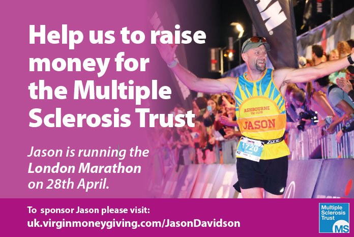 Jason Davidson MRCVS from Companion Care in Derby, who in 2017 helped raise over £6000 to help stop rhino poaching, is at it again. This time, he's running the London Marathon in aid of the Multiple Sclerosis Trust.