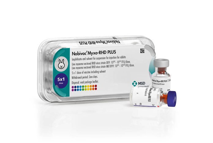 MSD Animal Health has launched Nobivac(r) Myxo-RHD Plus, the first single shot vaccine against the three main infectious diseases in rabbits - Myxomatosis, Rabbit Haemorrhagic Disease (RHD) classic and variant strains (RHDV-1 and 2).