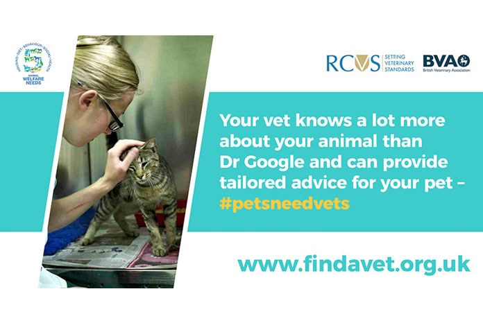 The RCVS and the BVA have launched Pets Need Vets, a social media campaign to highlight the benefits of registering a pet with a veterinary practice to the owners of the estimated 3.1 million pet dogs, cats and rabbits that have not done so1.