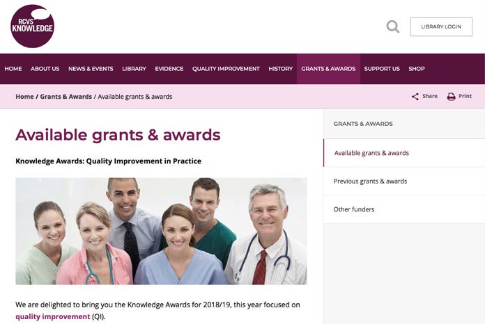 RCVS Knowledge has launched the Knowledge Awards for Quality Improvement.