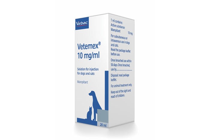 Virbac has launched Vetemex (maropitant), an antiemetic for the treatment and prevention of vomiting and nausea in cats and dogs.