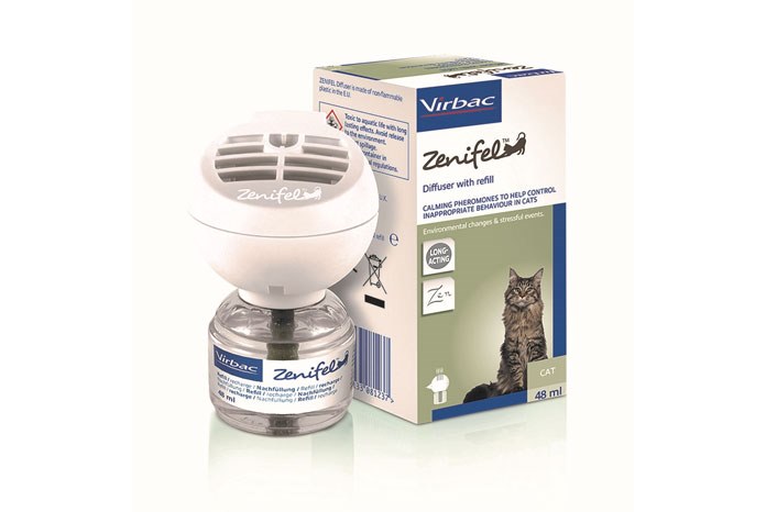 Virbac has announced the launch of Zenifel, a feline facial pheromone plug-in diffuser