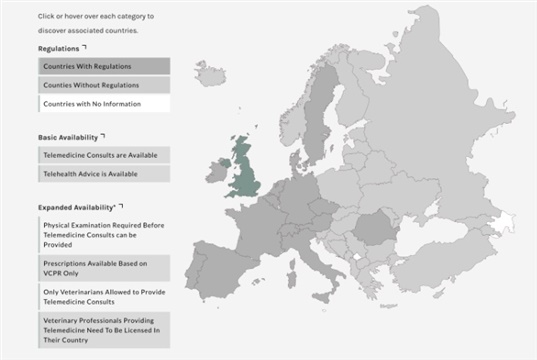New map shows provision of virtual veterinary care